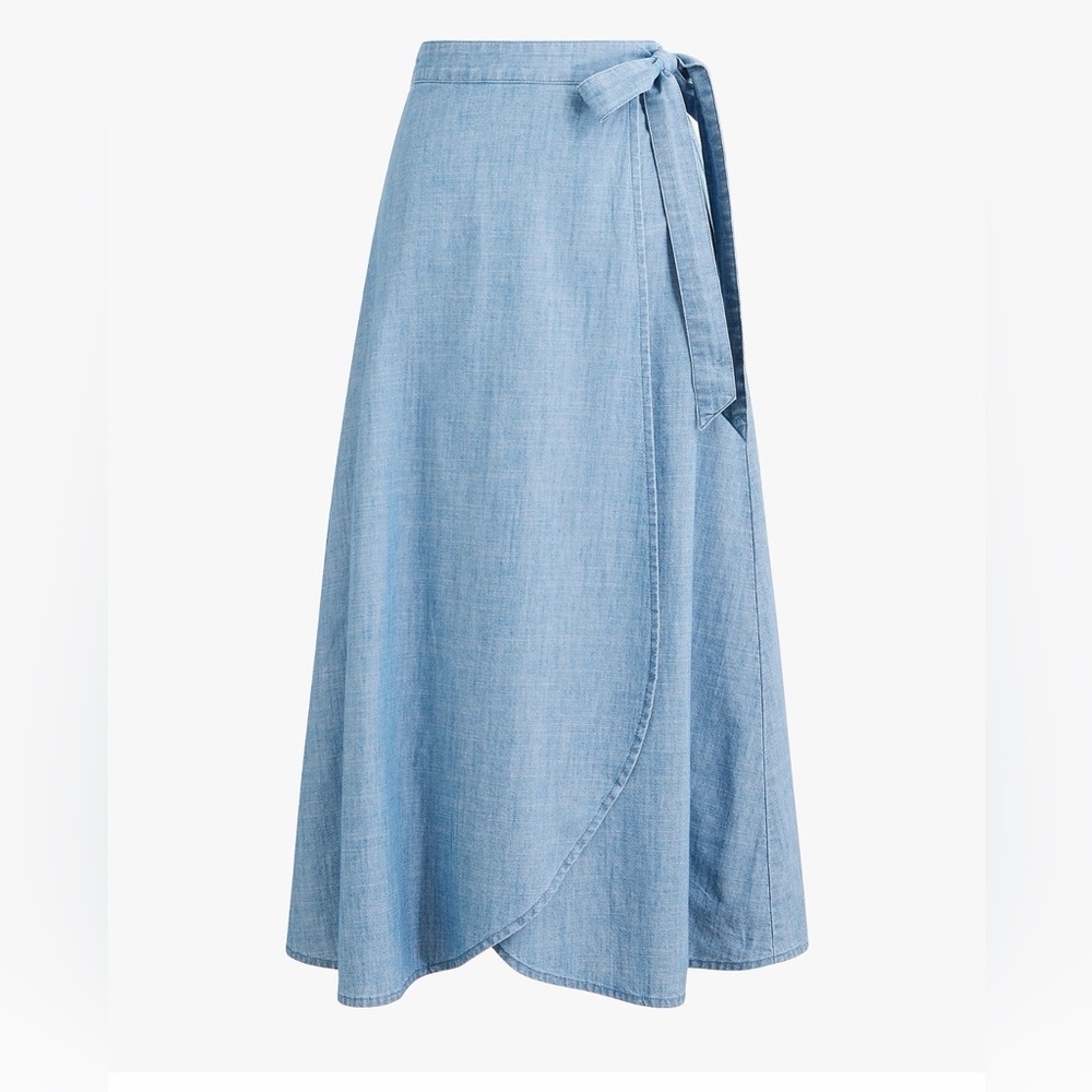 J. Crew Asymmetrical Light Blue Skirt